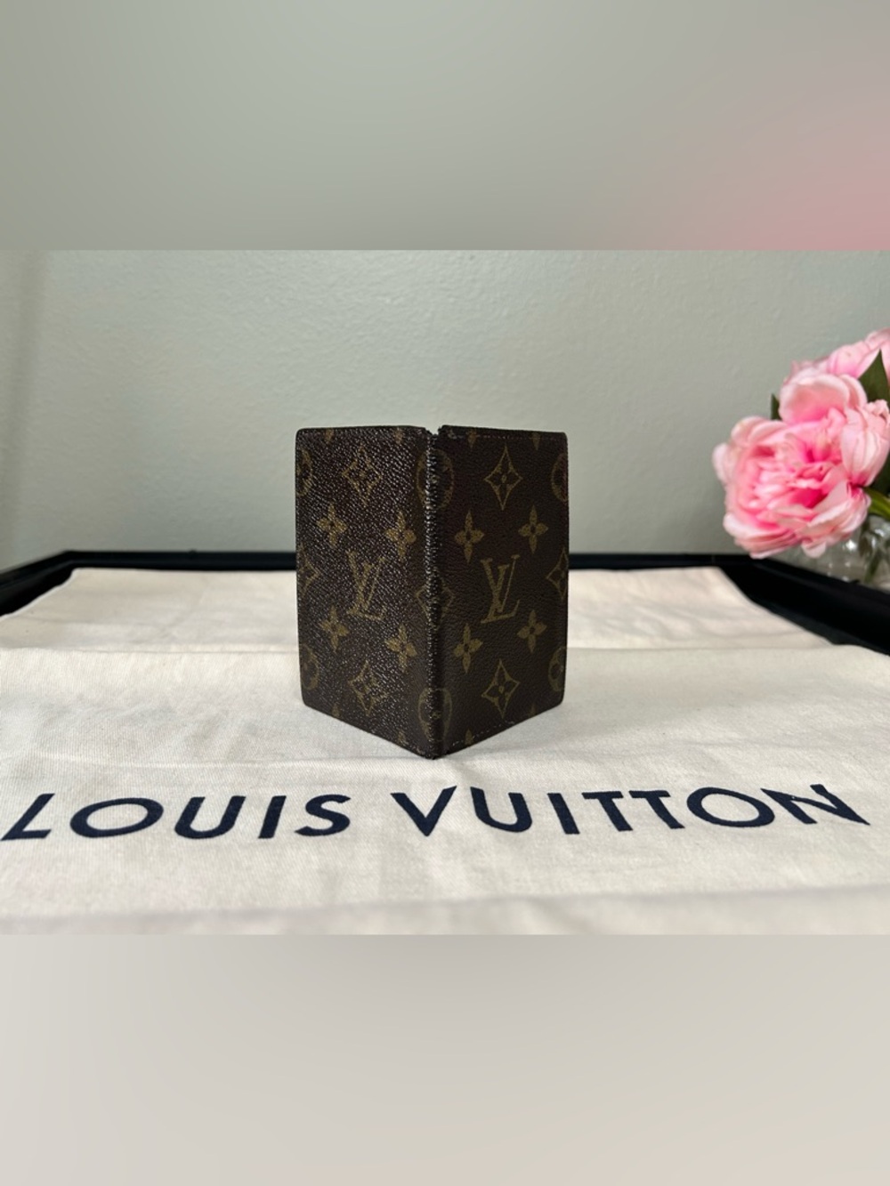 Louis Vuitton Brown and Gold ID or Card Holder Insert - Picture 2 of 4